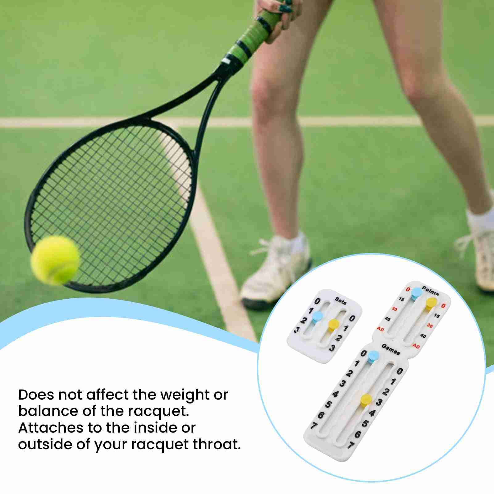 Badminton Score Counter - Tennis Score Keeper for Racket Easily