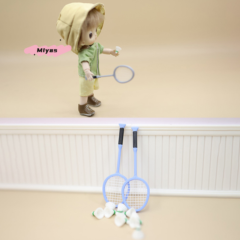 Badminton House - 1Pair Miniature Badminton Racket Set for
