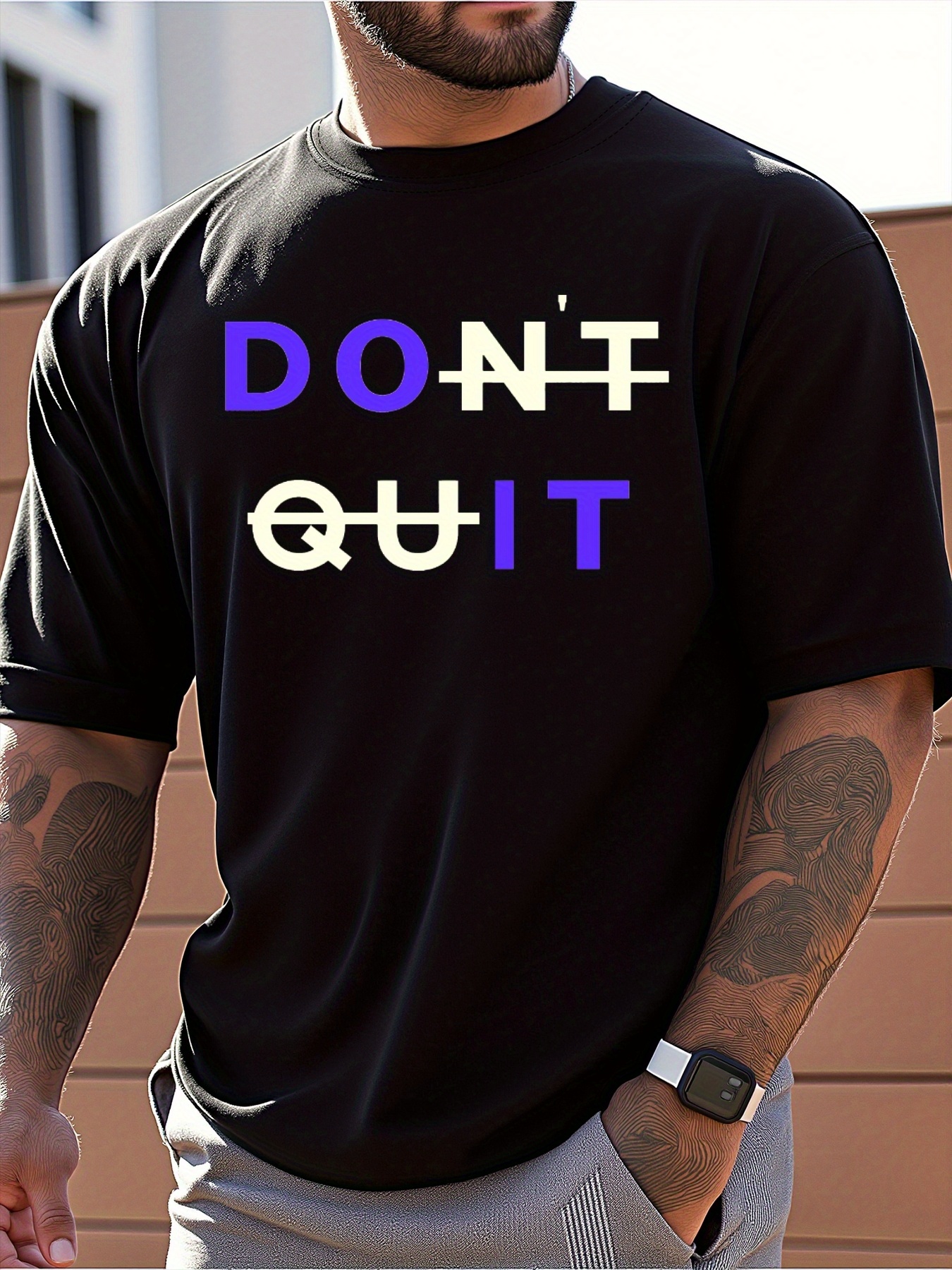 T Shirt Dry Fit - Men's Pure Cotton Casual T-Shirt with