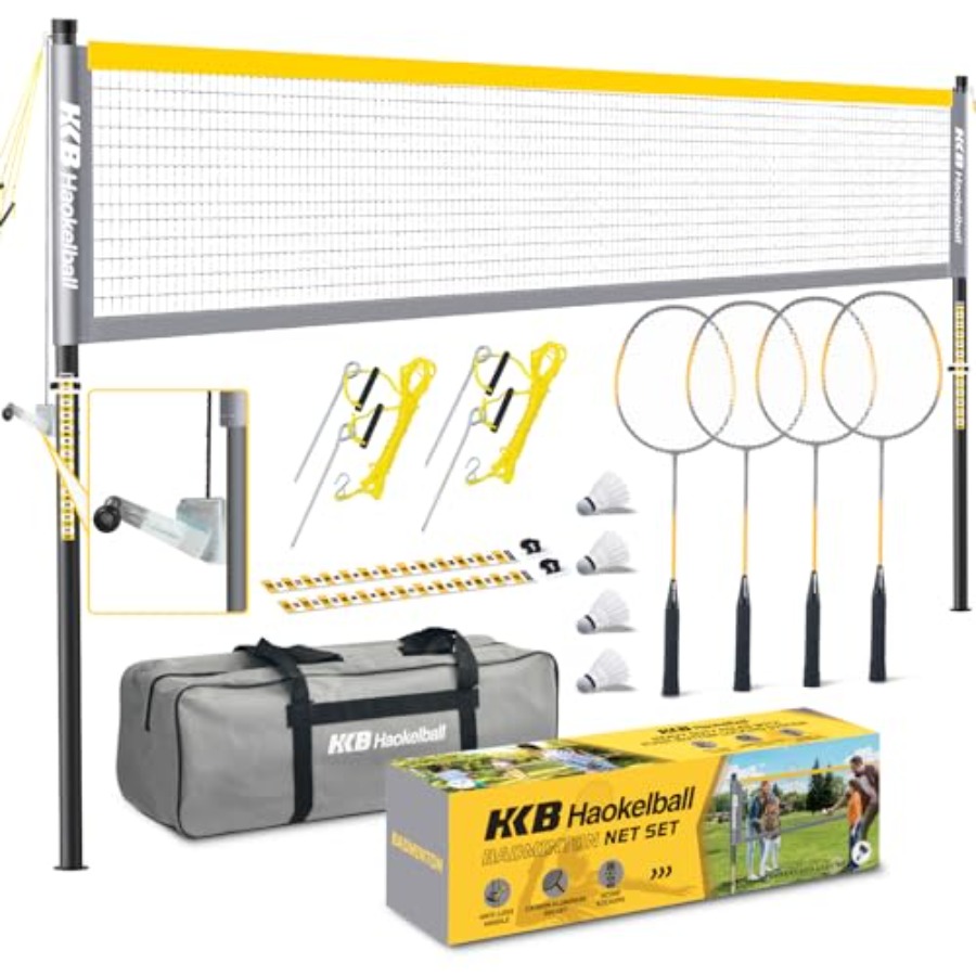 Badminton Net - Backyard outdoor badminton set: heavy-duty anti-sag