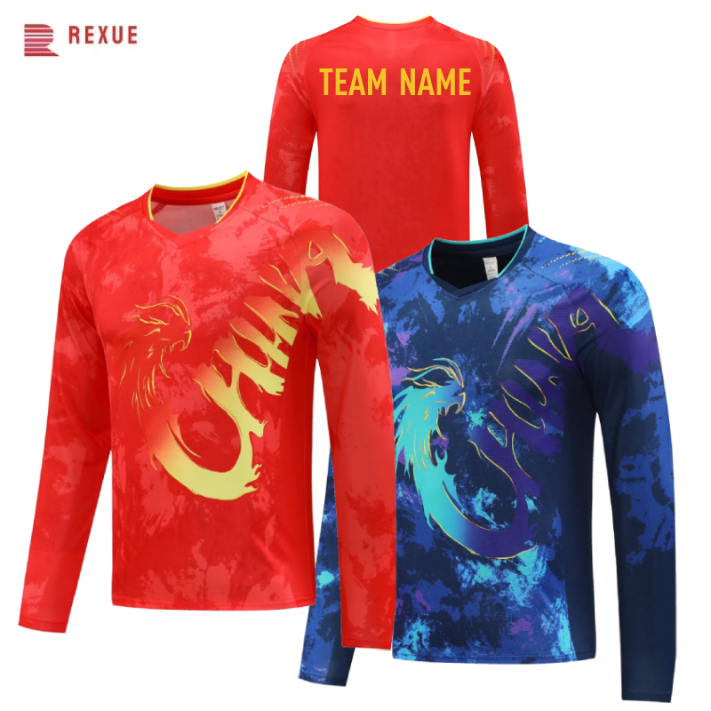 Badminton Png - China Dragon Long Sleeve Table Tennis