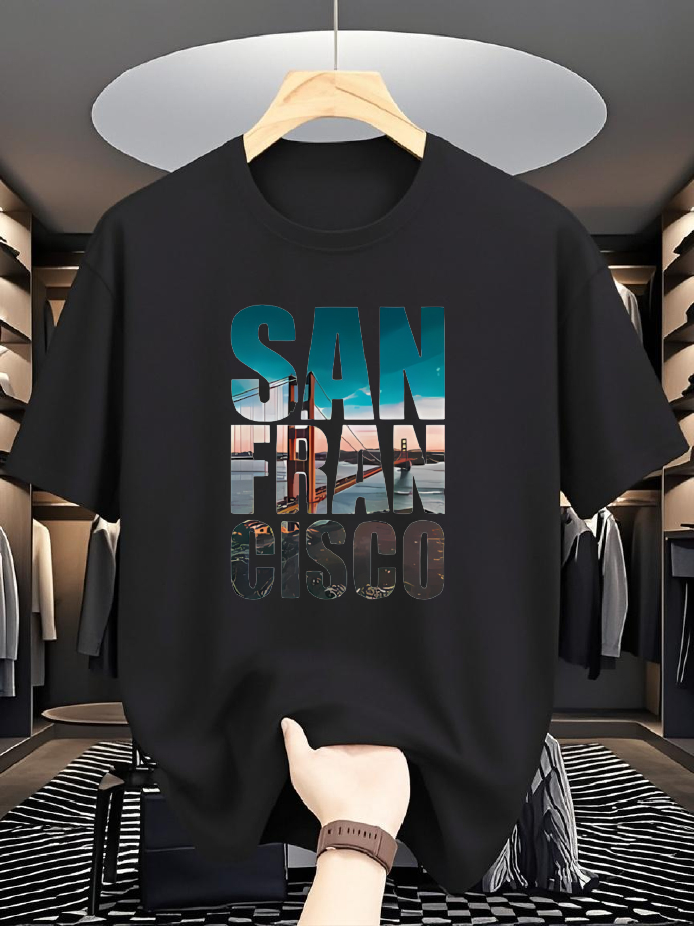 T Shirt Dry Fit - Men's SAN FRAN CISCO Graphic T-Shirt