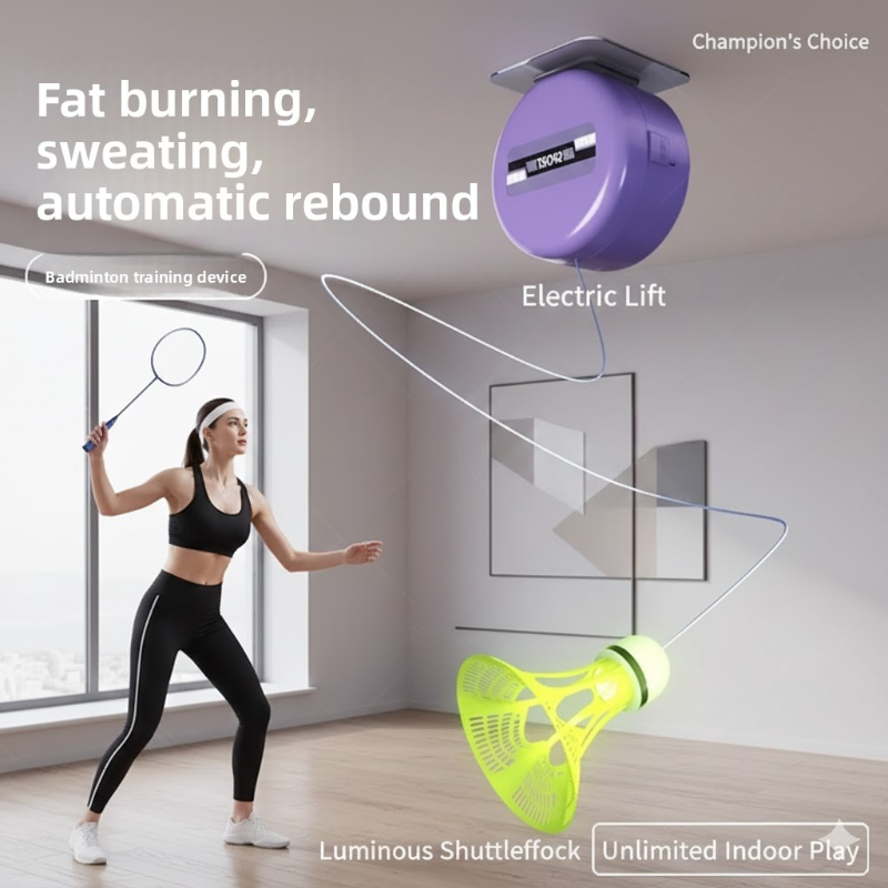 Badminton House - Badminton single play training device, automatic