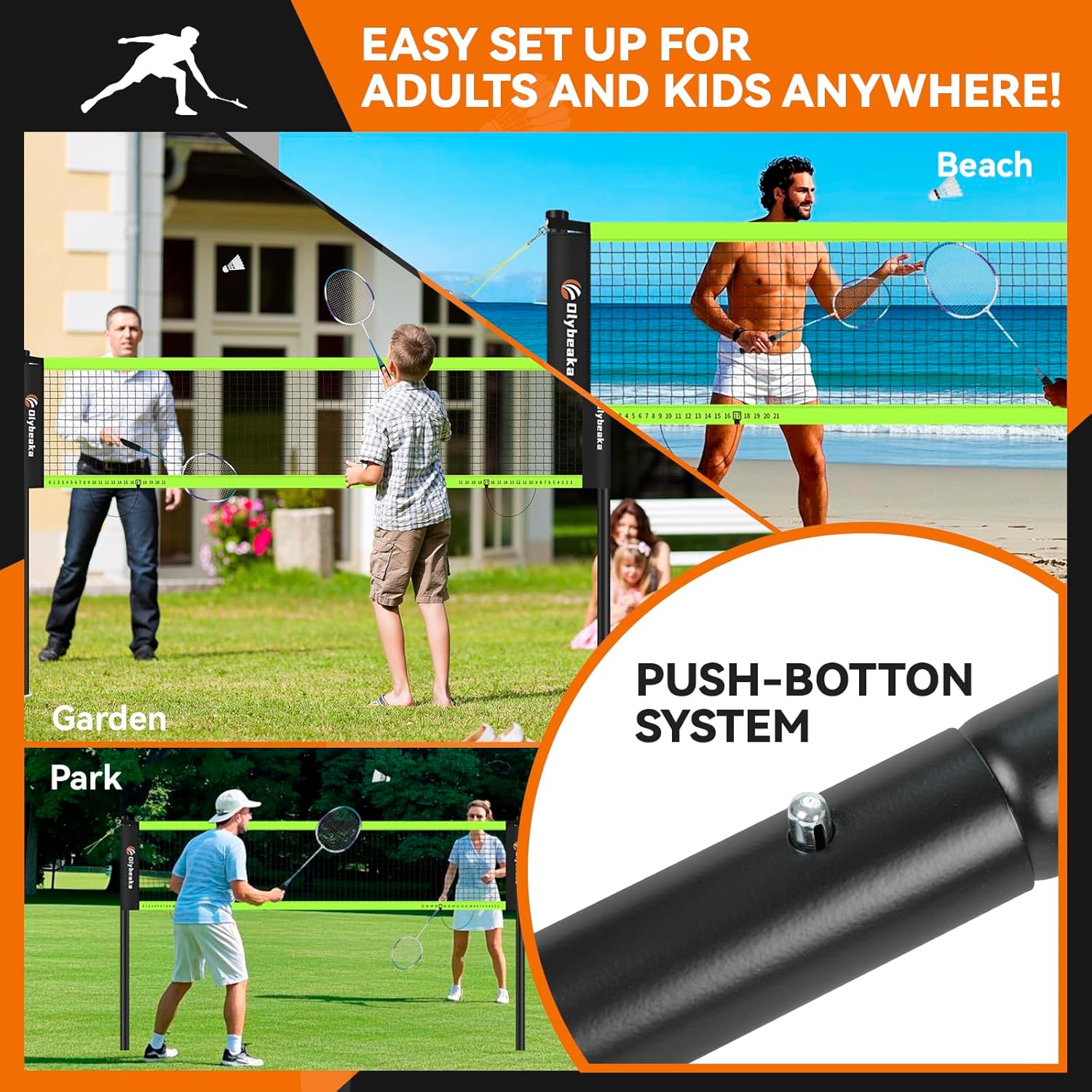 12ft Badminton Net Set for Bac - Badminton Net 评论和价格