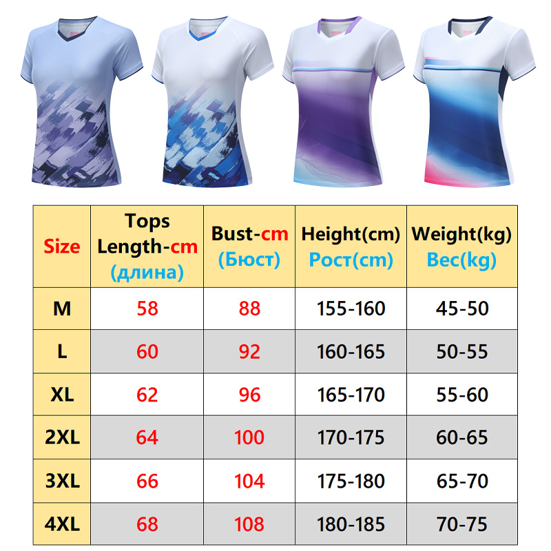 Badminton Shirts Women 3D Prin - Badminton Materi 评论和价格