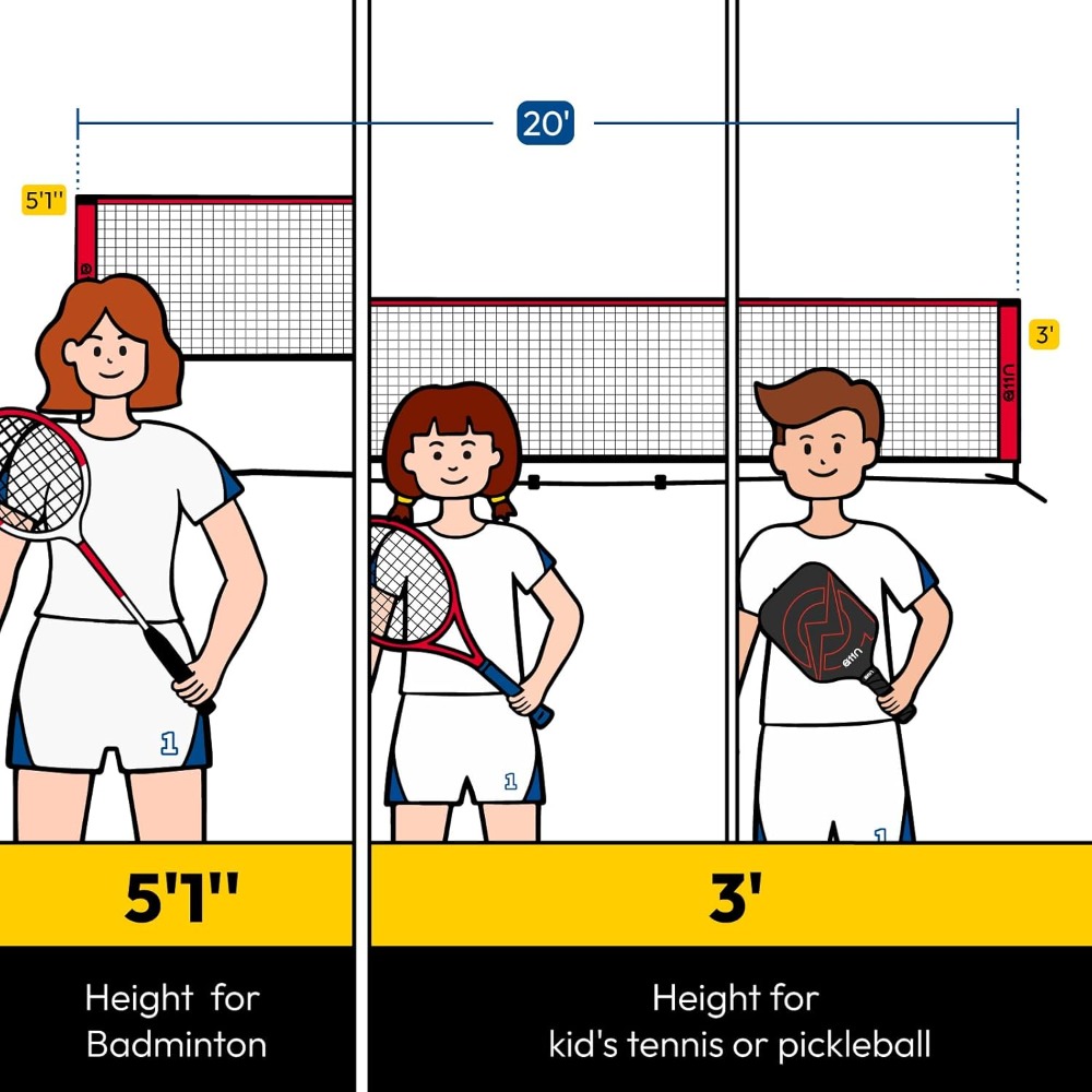 Adjustable Badminton Net - Mul - Badminton Net 评论和价格