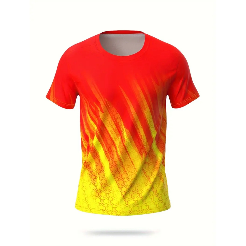 Gradient Striped Printed T-shi - Badminton Png 评论和价格