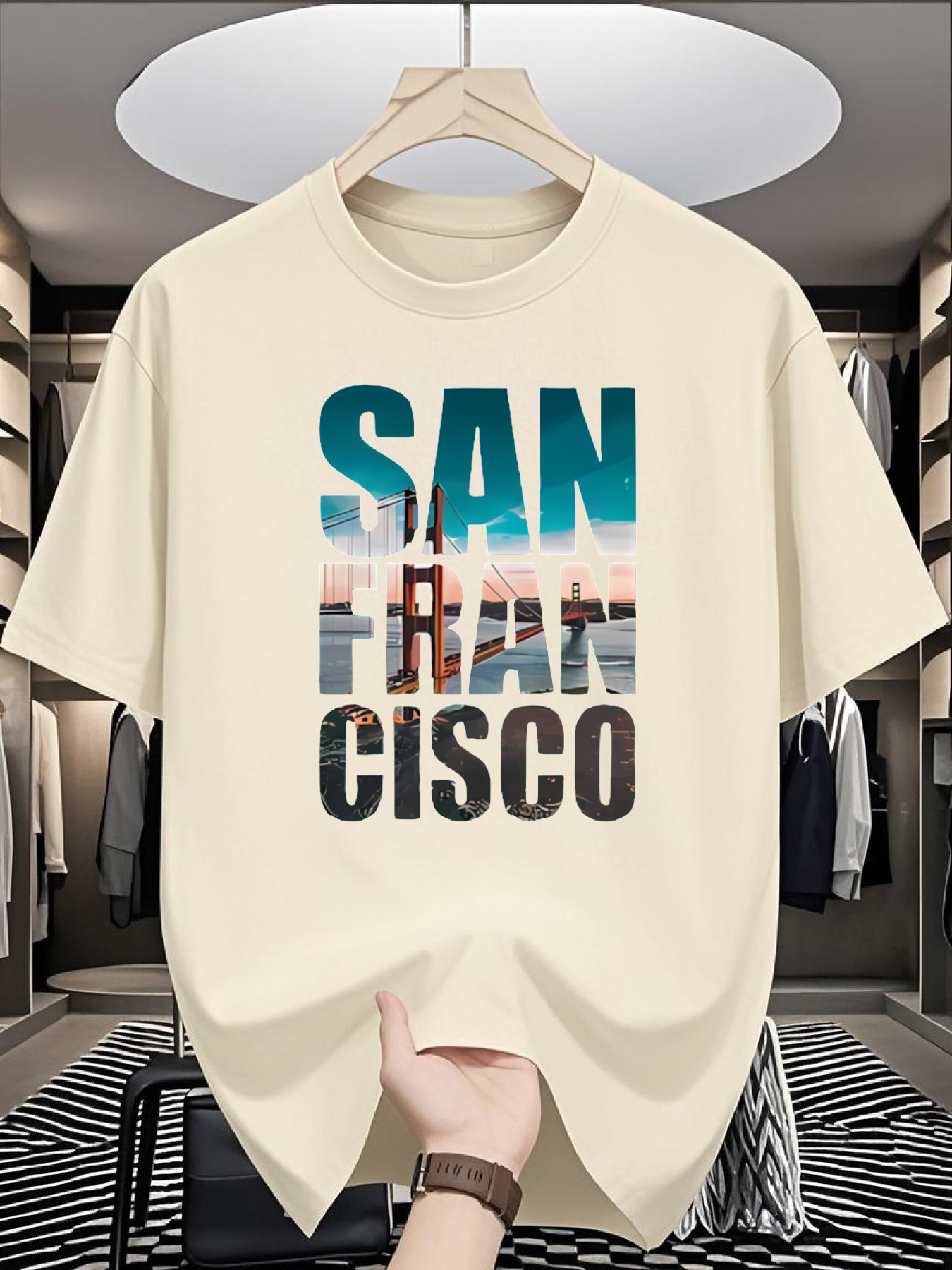 Men's SAN FRAN CISCO Graphic T - T Shirt Dry Fit 评论和价格