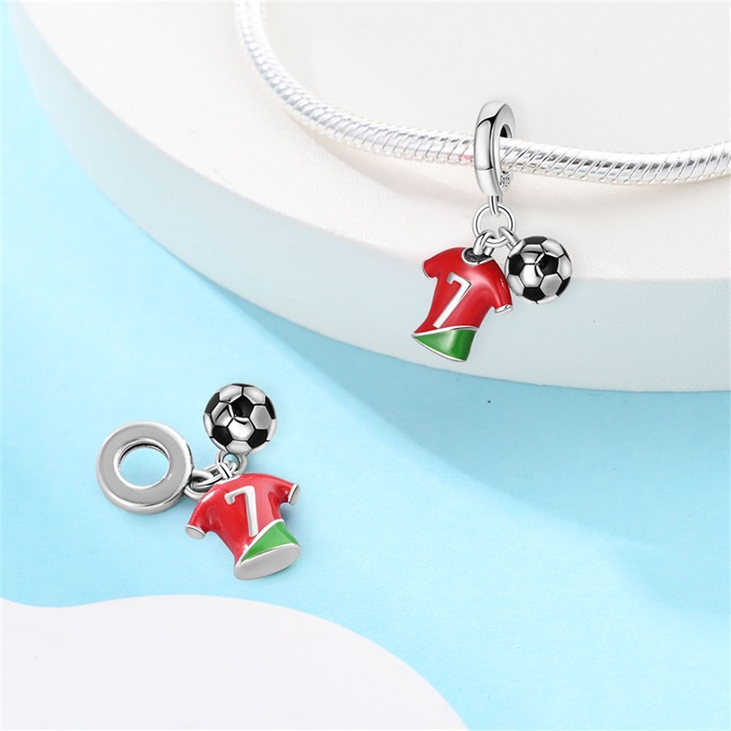 Fashion 925 Silver Football Je - Badminton Materi 评论和价格