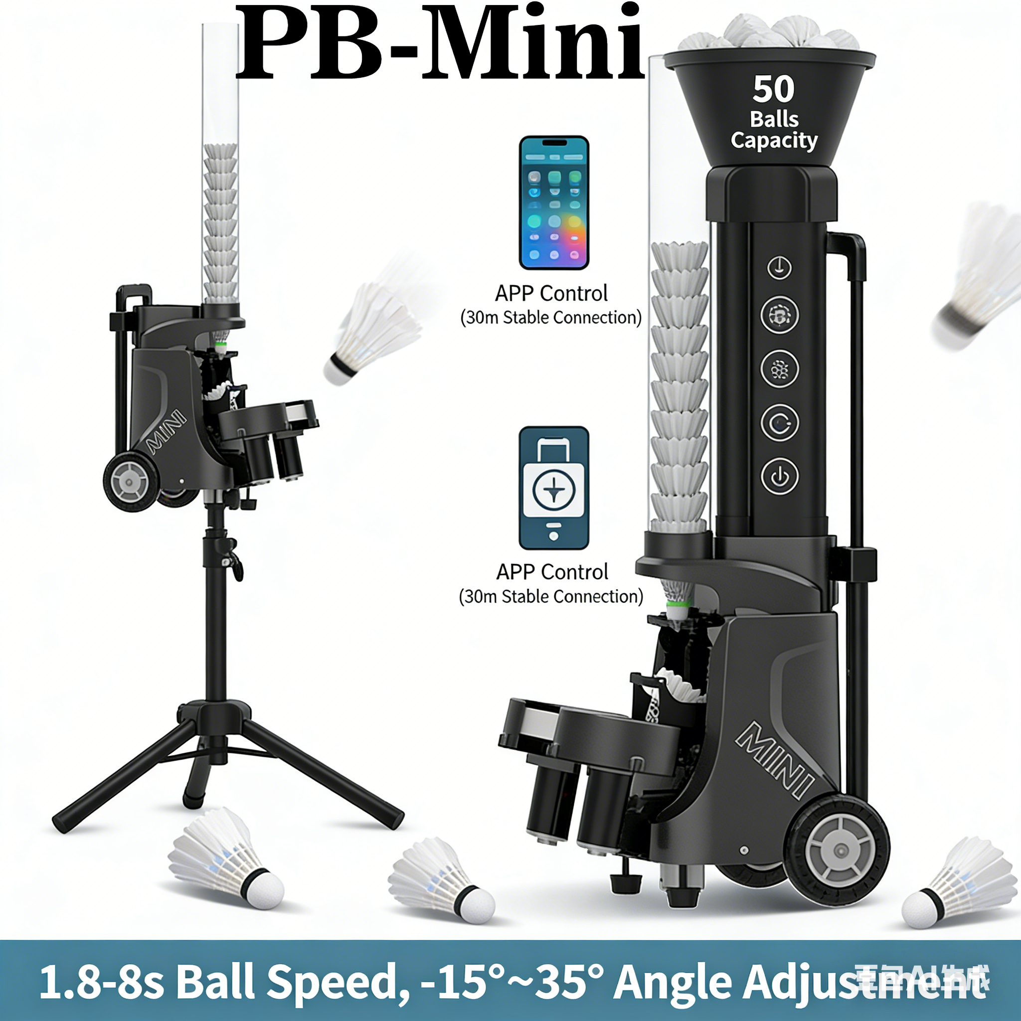 PB-Mini Badminton Service Mach - Feeder Machine Badminton 评论和价格