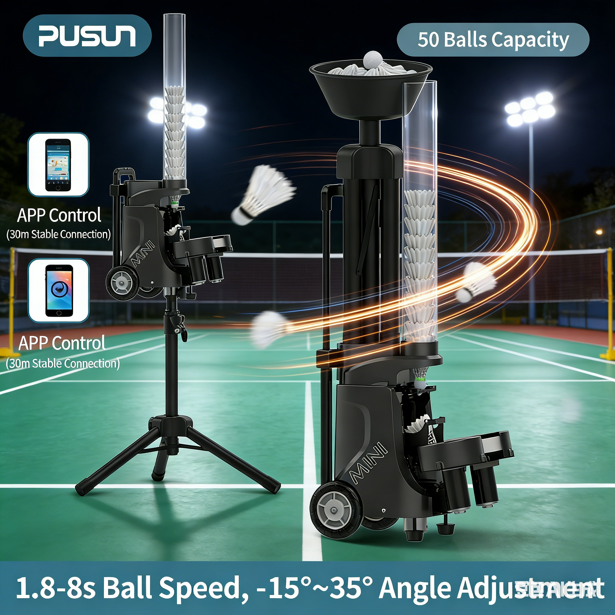 PB-Mini Badminton Service Mach - Feeder Machine Badminton 评论和价格