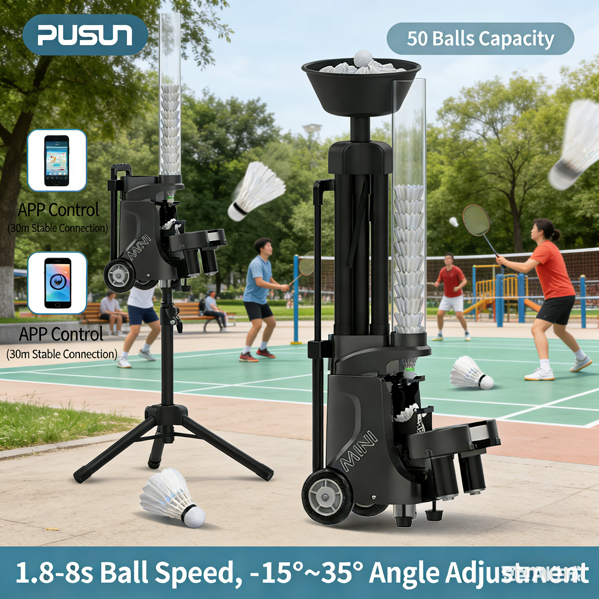 PB-Mini Badminton Service Mach - Feeder Machine Badminton 评论和价格