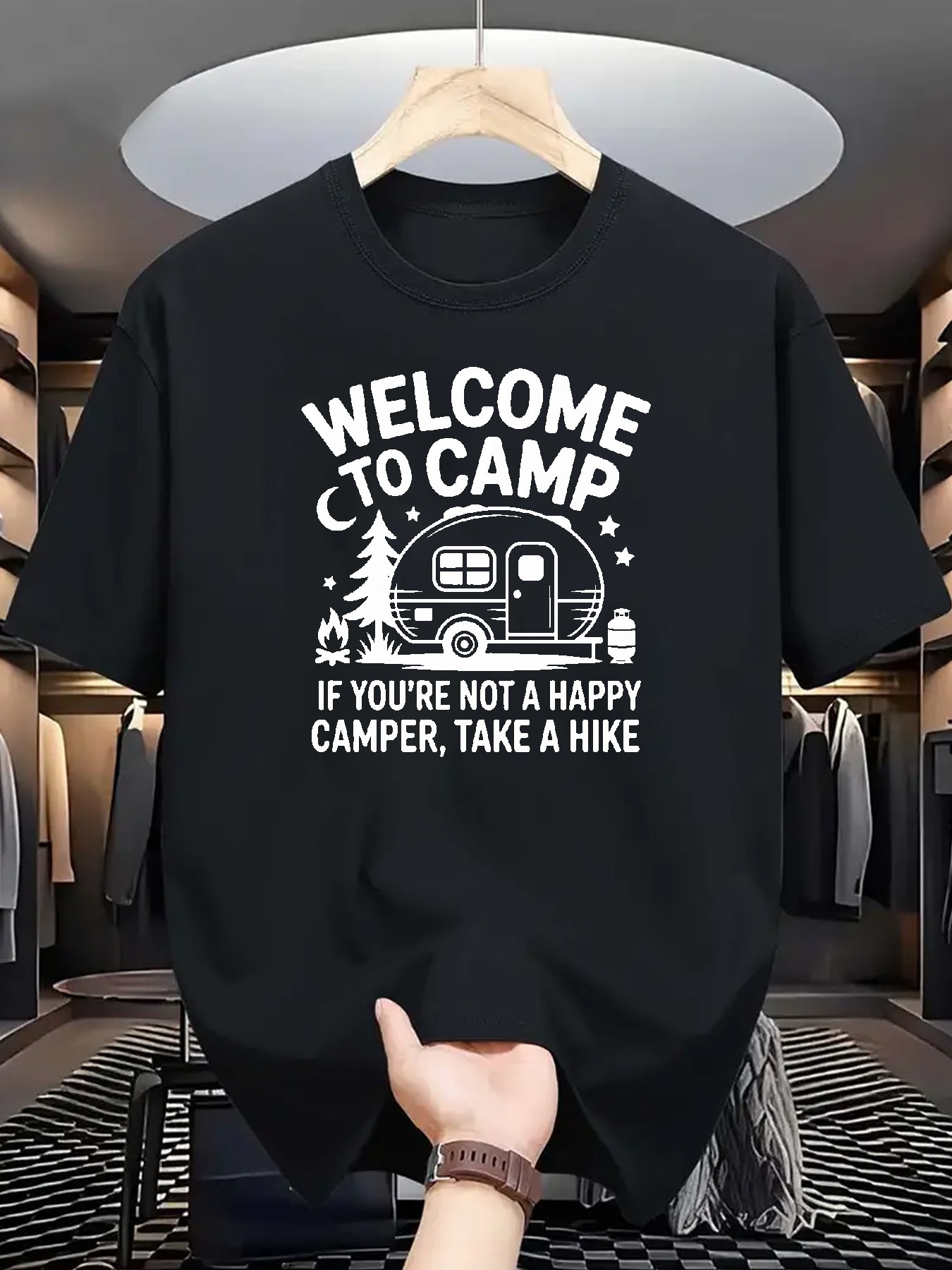 Men's Black T-Shirt Graphic  C - T Shirt Dry Fit 评论和价格